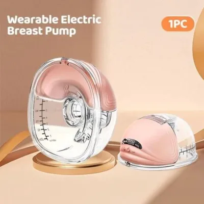 Wearable Breast Pump Handsfree Breast Pump Electric Breast Milk Collector Wireless Portable Breast Milk Collection Pink Baby Feeding Nursing Suction