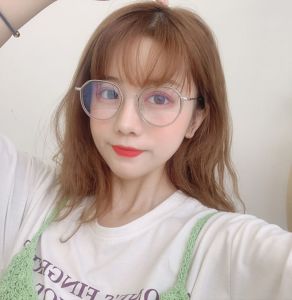 GMLV Kính Chống Bức Xạ Bảo Vệ Mắt Chống ánh Sáng Xanh Dễ Thương đen Cô Kính đa Giác Việt Nam Kính Học Sinh