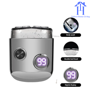 Alat Cukur Kumis Jenggot Elektrik LED Anti Air IPX7 Rechargeable