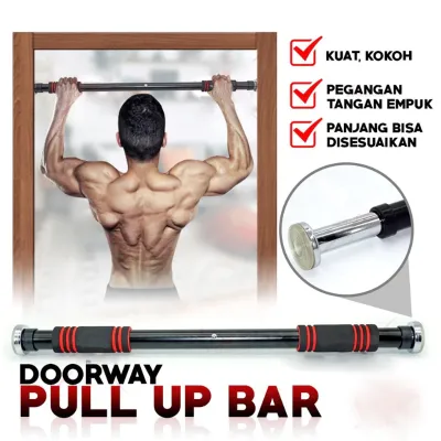 Pull Up Bar Alat Untuk Fitness Olahraga 60-100cm / Pull UP Bar Door Chinning Bar