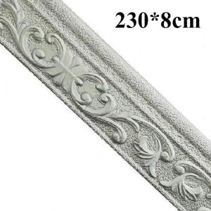 2.3m*8cm 3D Foam Wall Decals for Baseboard Lining / Skirting Border Wallpaper / Waterproof Self-adhesive Wall Stickers / Home Decor