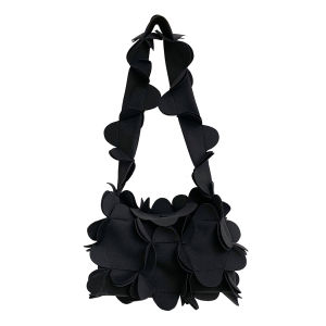 Elegant Womens Cross Body Bag with 3D Flower Design PU Leather Small Shoulder Bag for Daily Leisure and Outings