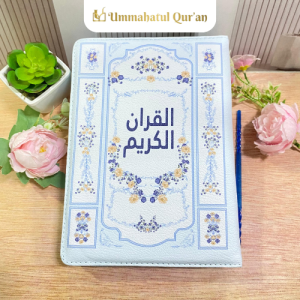 Al-Quran Waqaf Ukuran A5 Kaleb Pastel Pink Desain Bulat Isi Blok Latin Terjemahan Perkata