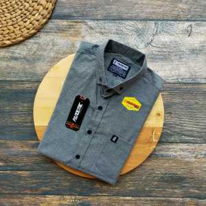 KEMEJA PRIA POLOS BAHAN SIGARET BERTEKSTUR BAHAN BERKUALITAS