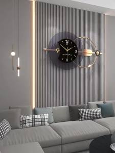 Large Wall Clock for Living Room Decor Modern Simple Dial Metal Frame Wall Decor Silent Non Ticking Clocks for Bedroom Study Office Decorations Gift ideaFast shipping