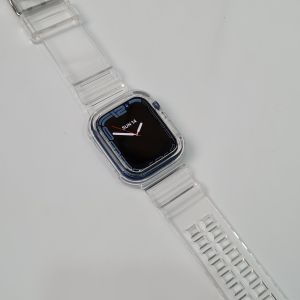 Strap Apple Watch iWatch Clear Bening Transparan Black Transparan 7 6 5 4 3 2 1 SE 49 45 44 42 41 40 38 IWO HW T500