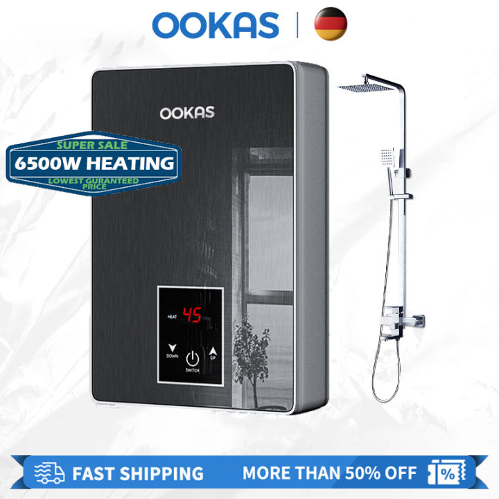 OOKAS Water Heater Electric 220V Instant Hot Water Heater with