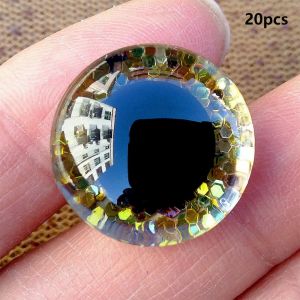 FLYING 20pcs/set Plastic Resin Sparkling Crystal Eyes with Golden Onion Gasket 16mm Safety Glitter Eyes Crafts 8 Colors Bear Animal DIY Plush Dolls Eyes