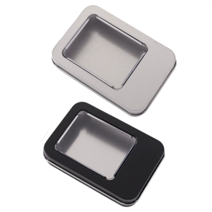 20pcs Tinplate Protective Case With Clear Top Earring USB Holder Anti Scratch Interior For Daily Commutes Essential