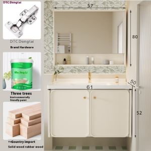 [CozyNest ]Inligent Bathroom Cabinet Modern Bathroom Mirror Cabinet Light Luxury Toilet Cabinet