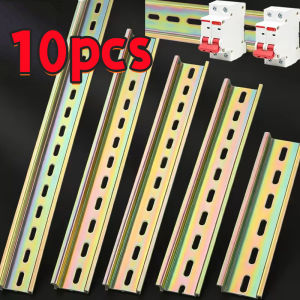 【10Pcs】20/30/50cm Grooved Metal DIN Rail for Circuit Breaker & Relay Mounting