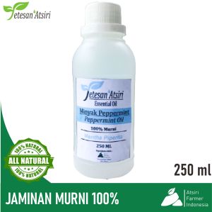 250ml minyak atsiri peppermint murni 100% 250 ml minyak atsiri peppermint murni 100% 250ml peppermint pure essential oil 100% 250 ml peppermint pure essential oil 100% tanpa campuran aromatherapy aromaterapi diffuser minyak peppermint murni