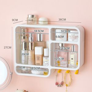 Household 3 layers Bathroom Storage Rack Kitchen Seasoning Wall Rack Cosmetic Organizer Wall Shelf