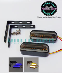 Lampu Sen LED Variasi Motor Model LED 2in1 DRL Menyala Running Universal Motor