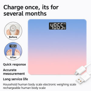 Smart Charging Body Weight Scale/Digital Scale For Home/Adults With Precision Measurement/Gravity Sensor/Rechargeable Design/Family Use
