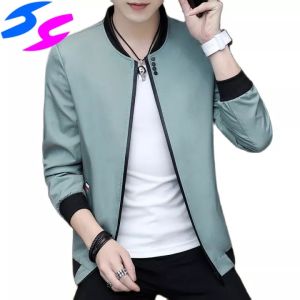 HY 2021 Autumn Cotton Jacket Men Slim Casual Baseball Jackets For Men Stand Collar With Zipper Coat Homme Fashion Clothing M-4XL