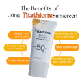 Titathione Sunscreen Spf 50+++/PA+++ Mineral/Physical Zinc Oxide, Titanium Dioxide Sunscreen for Face and Body. 