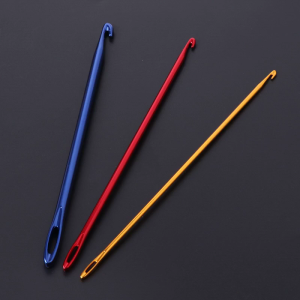 3pcs Crochet Crochet Hook Set with Threading Hole Afghan Knitting Crochet Accessories