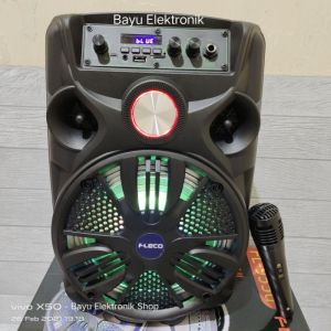 Speaker Bluetooth Karaoke Fleco FL-955D/F-8801 85 Inchi Gratis Microphone Super Bass / 76