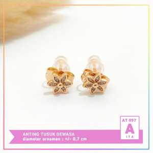 Cute Jewelry Anting Dewasa Tusuk kupu Kupu Cantik Permata Zirkon Anting Wanita Murah AT 097