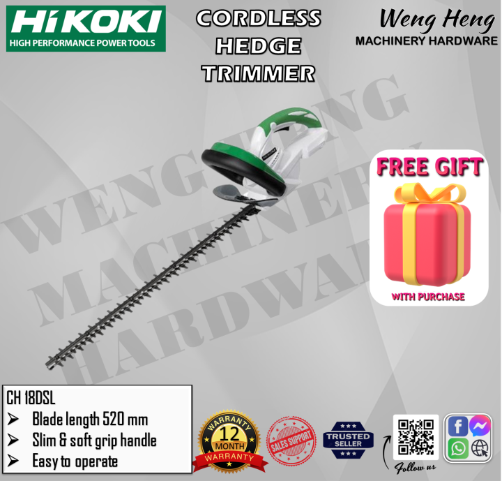 100% Genuine Hitachi/ Hikoki (18V series) Brushless Cordless Hedge ...