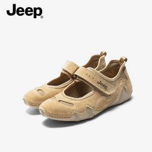 Jeep spirit mary jane New shallow Velcro casual flat bottomed lazy womens sports single shoes