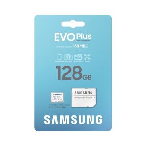 Thẻ nhớ MicroSDXC Samsung Evo Plus 128GB U3 4K R160MB/s W60MB/s kèm adapter (trắng)
