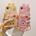 เคสซิลิโคนขอบคลื่นสำหรับ Realme C30 4G C30S Narzo ฝาหลัง50I 3D เคสโทรศัพท์ RMX3623ปลาดาวแพททริกการ์ตูน SpongeBob น่ารักเพลงแมวป้องกันการหล่นพร้อมสายคล้อง. 