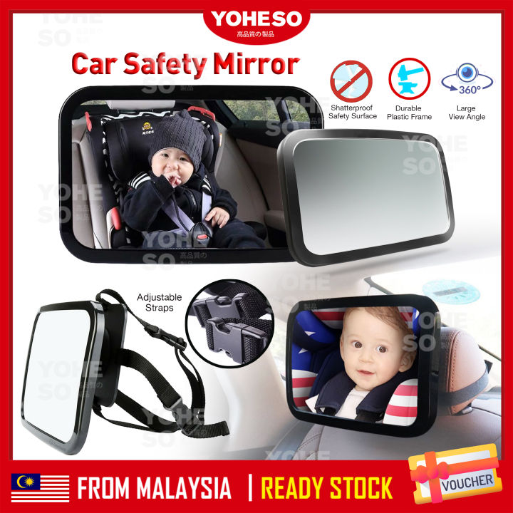 YOHESO Adjustable 360 Degree Baby Safety Mirror Infant Car Seat