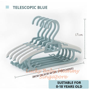 Adjustable Telescopic Baby Clothes Hanger Durable Hanger for Kids / Anti Slip Traceless Multifunctional Hanger / Rainbow Culture