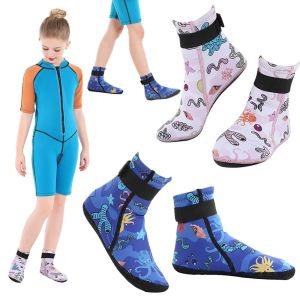 NEXTGENYUN Adjustable Kids Water Socks Keep Warm Anti-slip Diving Socks Snorkeling Boots Neoprene Sand Beach Socks Diving Surfing