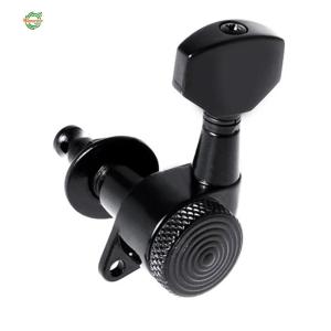 6Pcs Black Locking Tuners Reusable Sealed Machine Heads Tuners String Right Tuning Pegs for 6R Inline[Winnereco World]
