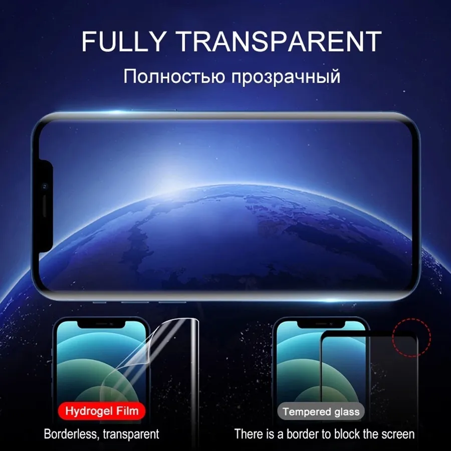 Hydrogel Screen Protector For IPhone 15 14 13 12 11 Pro Max SE XR XS 7 8 Plus - Full Coverage 12 thumbnail image