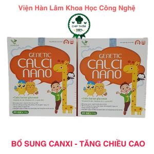 Combo 2 hộp Thạch Genetic Calci Nano tăng đề kháng phát triển chiều cao