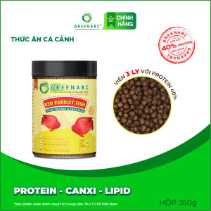 Thức ăn Cá Hồng Két GREENABC – Protein 40 tăng kích thước lên màu đẹp – Hộp 350g