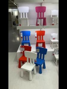 【LDIES】เก้าอี้ IKEA เก้าอี้เด็กอุจจาระสำหรับเด็กอุจจาระพลาสติกสี่มุมเก้าอี้ขนาดเล็กเด็กรอบอุจจาระพนักพิง