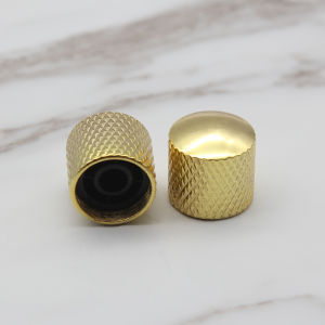 FLEOR 4pcs Metal Dome Electric Guitar Bass Knobs Volume Tone Control Knobs Gold/Chrome/Black for Guitar Accessories