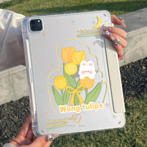 KENKE ipad Case cartoon anime cute With Right pencil slot for ipad 2024 pro 11 inch air 6th gen 13 inch pro 13(2020/2021/2022)ipad air 4th air 5th gen ipad 10 gen ipad 9th 8th 7th gen pro 12 9 inch case Y folding cover Acrylic hard shell tablet bag