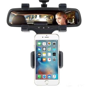 OMO READY STOCK - Car Phone Holder for Mobile Phone hang on Car Rearview Mirror Phone Stand Safe and Practical Structure Mirror Mount Car Mount