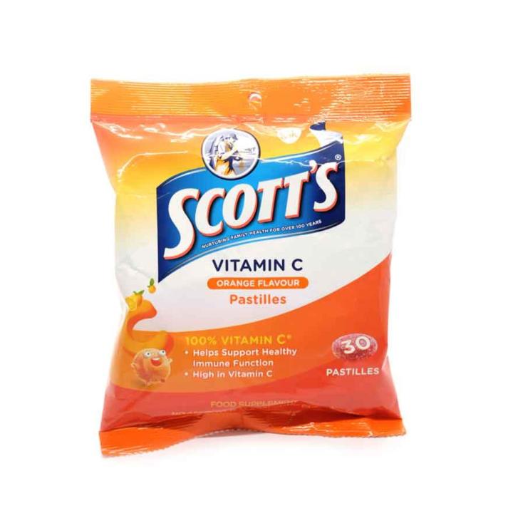 SCOTTS Vitamin C Pastilles Orange Foil Pack 30s | Lazada PH