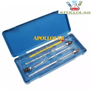 Bộ đo nồng độ cồn gồm 3 cồn kế và nhiệt kế
