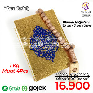 Al Quran Saku Free Tasbih Cover Emas dan Silver Quran Travelling Kecil Mini