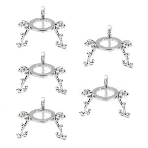Modern Round Ornament Holder Durable Iron Construction Compact Functional Design Multipurpose Metal Display Rack