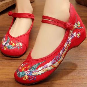 WomenS Cloth Shoes Ethnic Ancient Style Performance Dance Shoes Embroidered Shoes Retro Style Height-Increasing Chinese Trend Embroidered Shoes