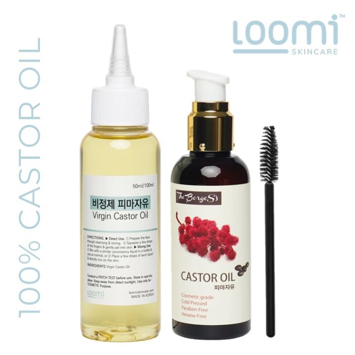 Extra Virgin Cold Pressed Castor Oil Loomi Korean Skincare (100 ml ...