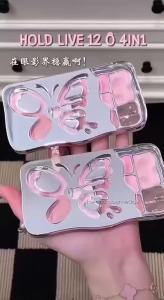 (TẶNG CỌ) HOLD LIVE Bảng Phấn Mắt Má Kèm Tạo Khối 12 Màu 4in1 Hold Live Mist Butterfly Shadow Hồng Lạnh HL792 Kuromi