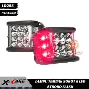 Lampu tembak 6 mata mini+breket lampu flash/kedip kiri kanan lampu tembak sorot 6 mata mini Universal