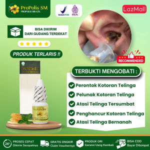 Obat Tetes Kotoran Telinga Keras Pelunak Kotoran Telinga Penghancur Kotoran Telinga Keras Obat Telinga Tersumbat Untuk Anak Dan Dewasa - Propolis Sm 100% Original