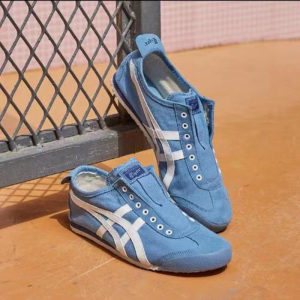 Original Tiger Shoes Classic Grey Blue/white Mens and Womens Canvas Non-slip Lazy Shoes Comfortable Breathable Casual Sports Shoes