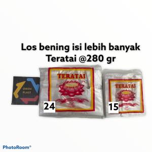 KANTONG PLASTIK/KANTONG KRESEK/KANTONG JINJING/KANTONG BENING/LOS BENING/KANTONG PLASTIK KECIL SAMPAH MEREK TERATAI UKURAN 15 DAN 24 TERMURAH